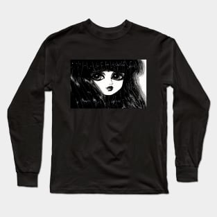 Black Hair Girl Long Sleeve T-Shirt